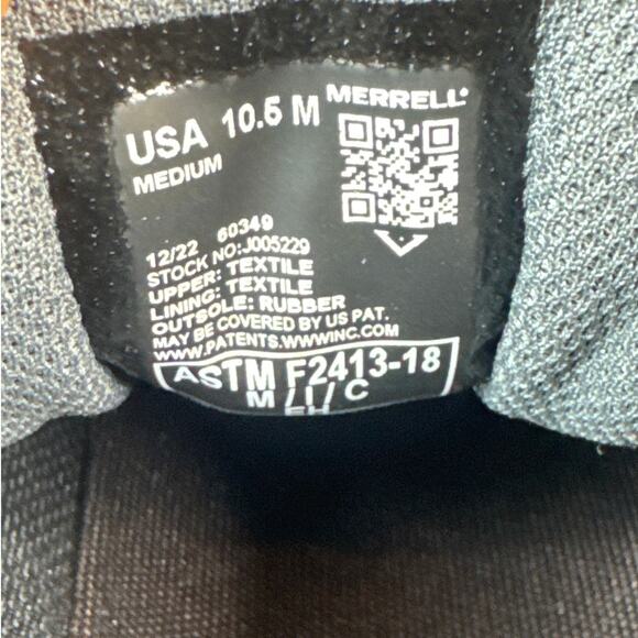 Merrell Moab Flight Carbon Fiber Gray Safety Toe Work Shoe Mens Size 10.5M - Picture 10 of 10